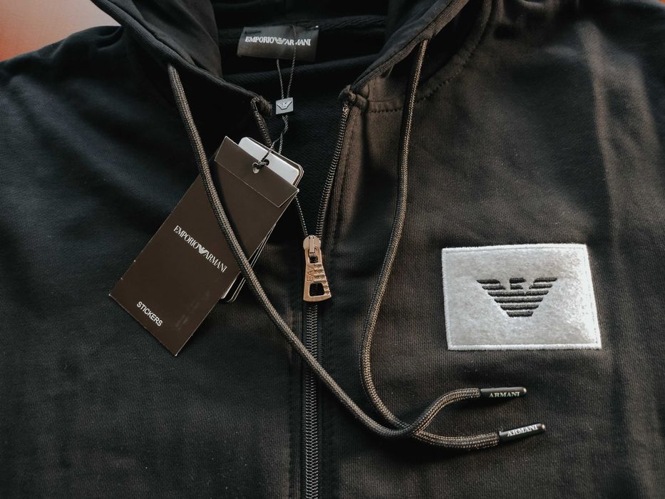 Emporio Armani EA7 Nowy Dres Męski Komplet Bluza + Spodnie Bawełna M/L