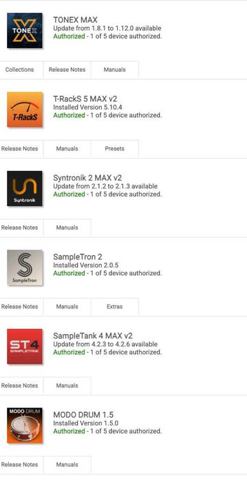 Продам акаунт IK Multimedia з повним пакетом Total Studio 4 MAX