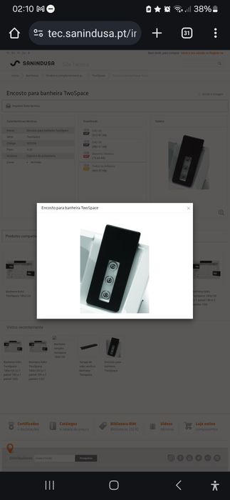 Banheira Simples TwoSpace 180x120 Sanindusa