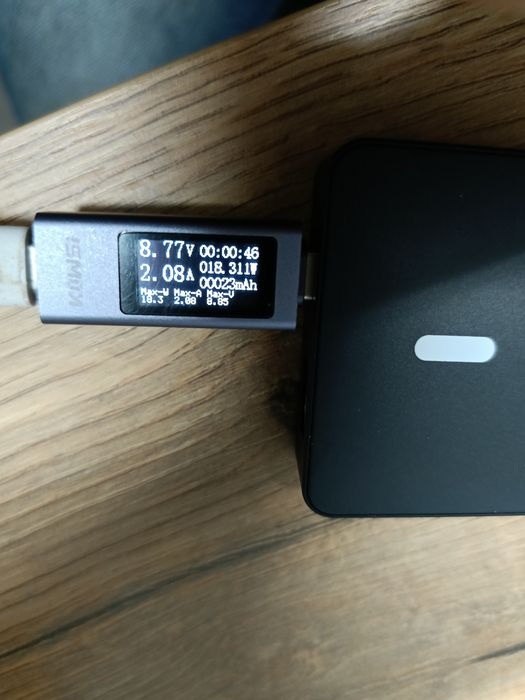 Tester ładowania usbC miernik woltomierz amperomierz kws2301C wyświetl