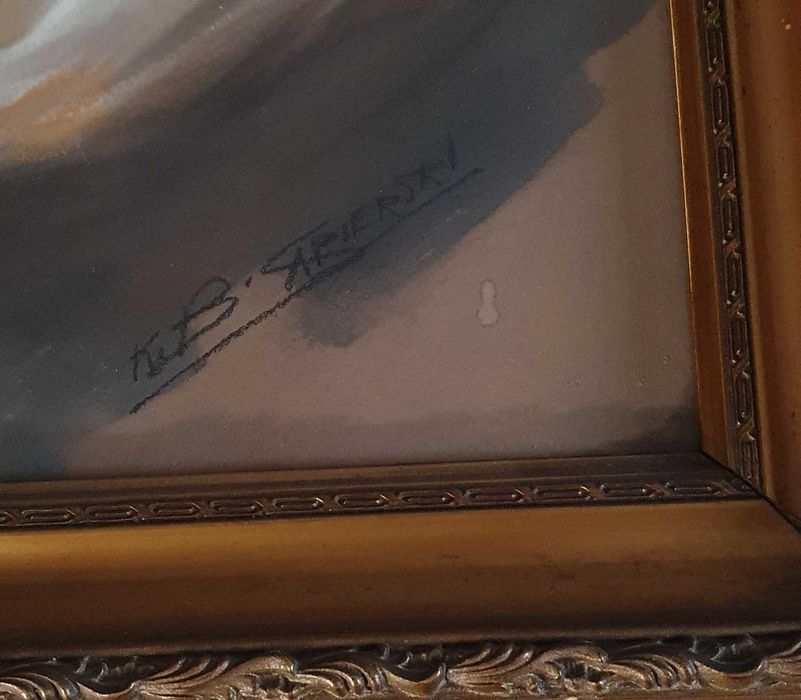 Stary obraz Akt Kobieta B Sapierski około 1900 r