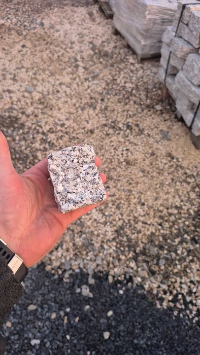 Kostka granitowa szara surowa łupana bruk granit obrzeże 4/6, 7/9 9/11