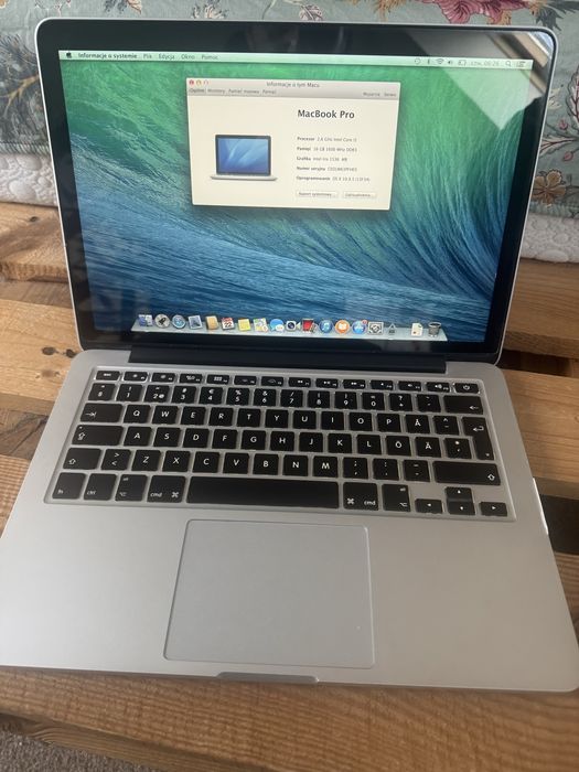 MacBook Pro 13 A1502 i5 2.6Ghz 16GB 512GB bat. 1 cykl Szczecin