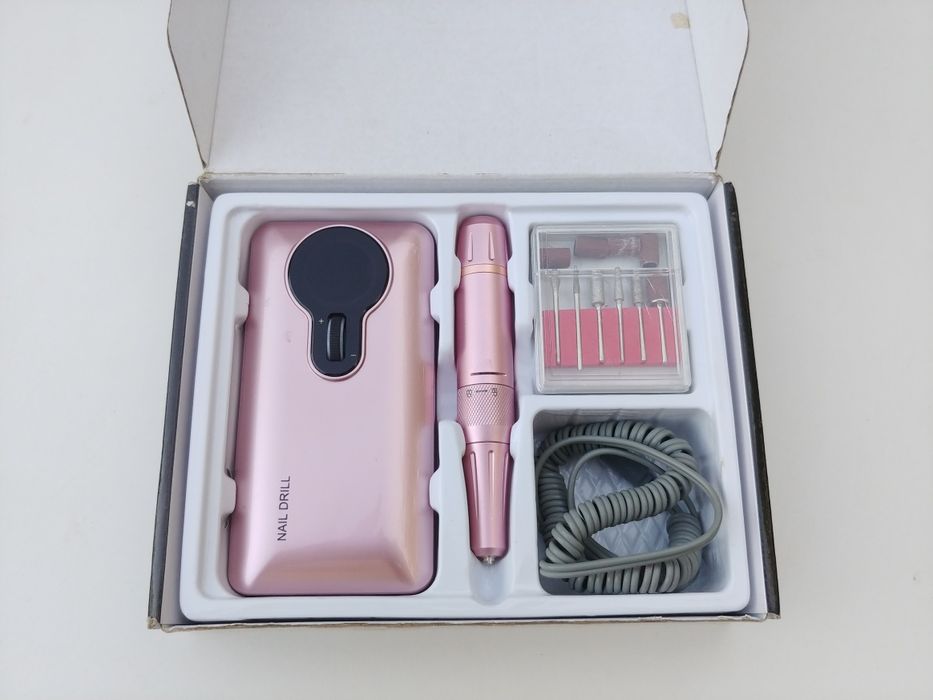 Акумуляторний фрезер для нігтів 2600мА рожевого кольору