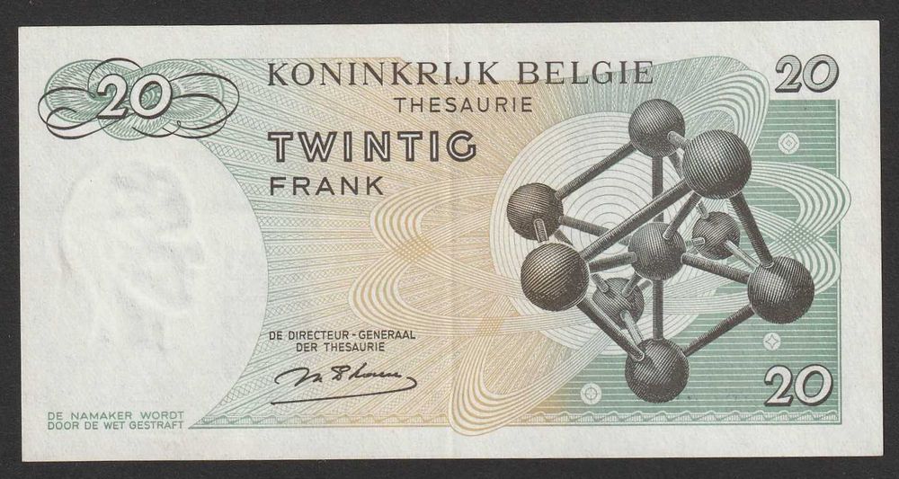 Belgia 20 frank 1964 - król Baudouin I - Baldwin - stan 2