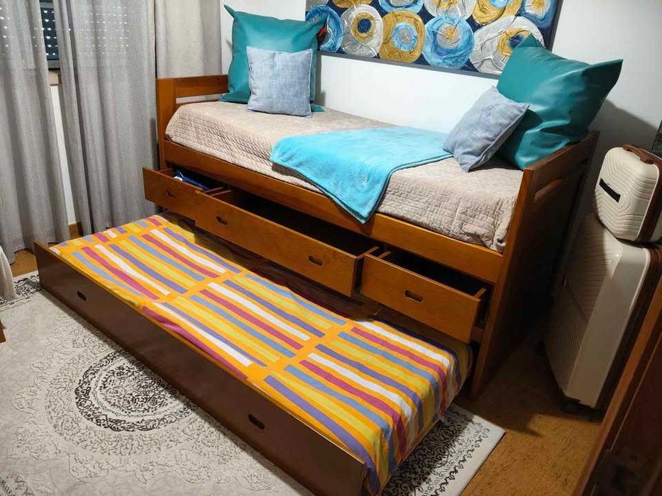 cama solteiro dupla