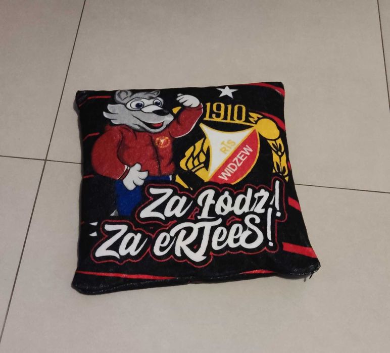 Widzew koszulka, poduszka, flaga: zestaw