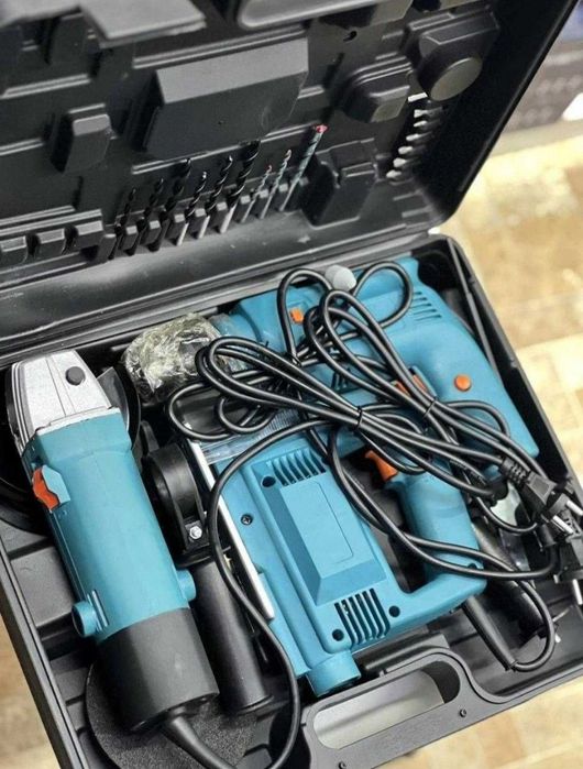 Набор инструментов Makita 3в1 Дрель лобзик болгарка. Макита інструмент