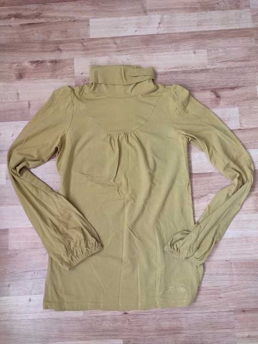 Limonkowy golf długim rękawem