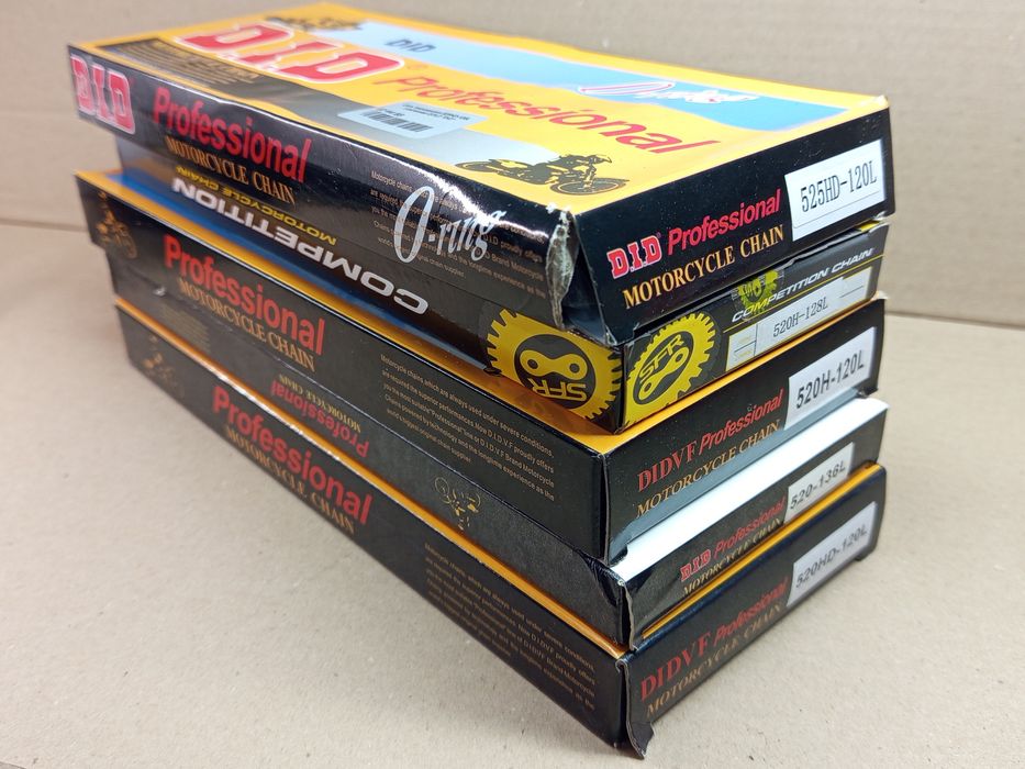 Ланцюг мото 520/525/530 сальниковый, без сальниковый  "DID , SFR"