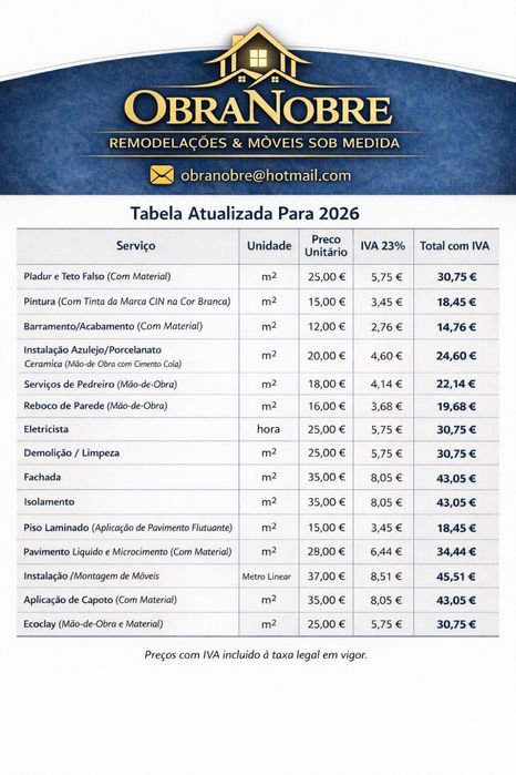 OBRANOBRE REMODELAÇÕES & MÓVEIS SOB MEDIDA