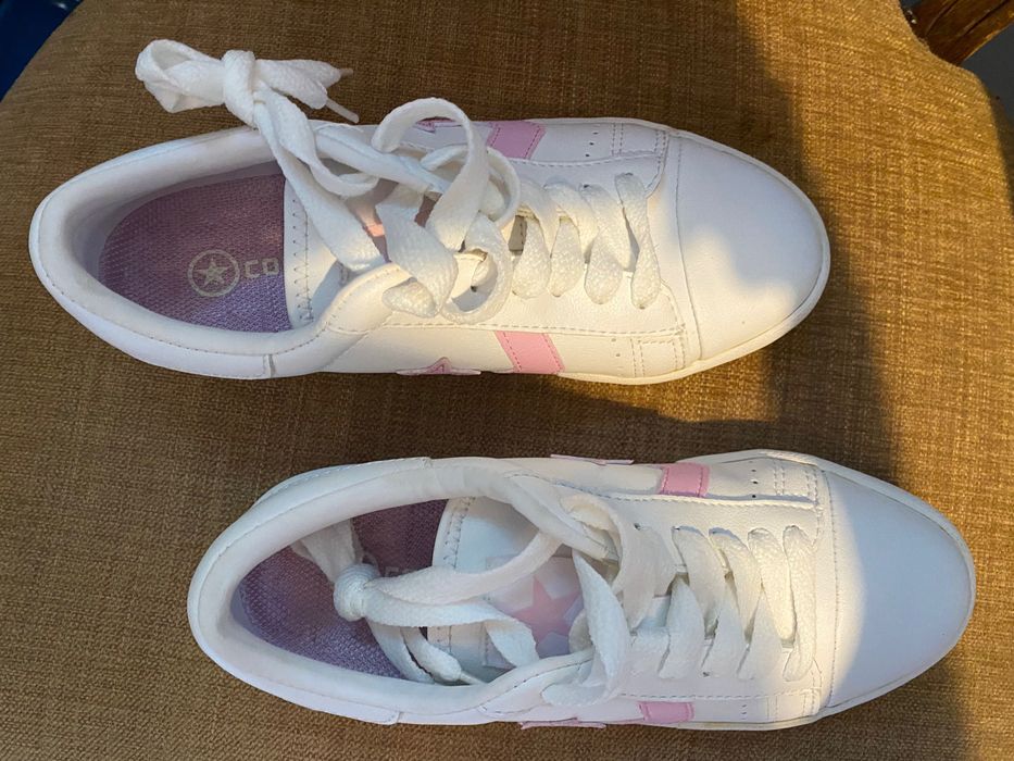 NOWE Converse biało różowe