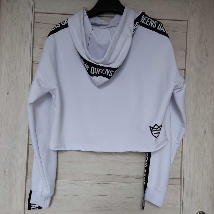 Krótka bluza Crop top Queen Gang Olimp S 36 biała