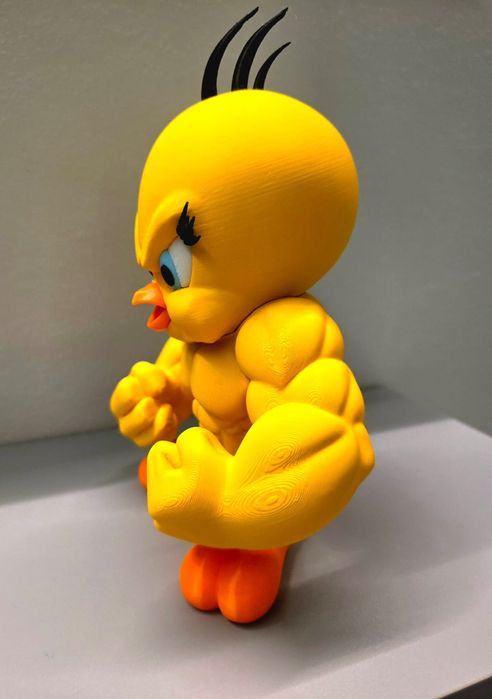 Figura decorativa inspirada no Piu piu musculado - 22cm