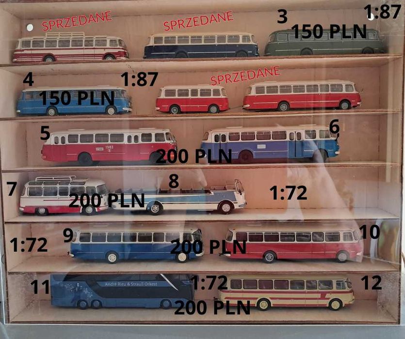 Kultowe Autobusy PRL skala 1:87 1:72