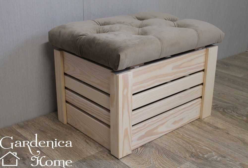 Pufa siedzisko pikowane skrzynia tapicerowana schowek otwierany