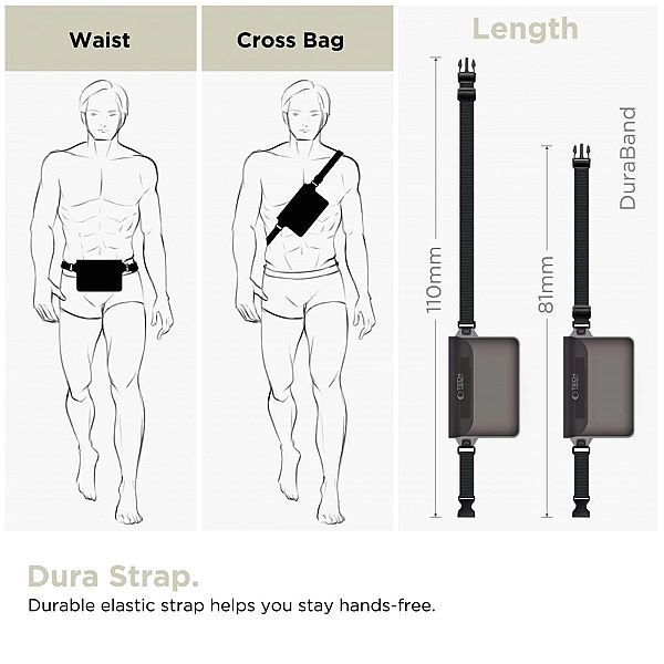 Tech-protect Uwp10 Universal Waterproof Pouch 10 Inch Black/clear