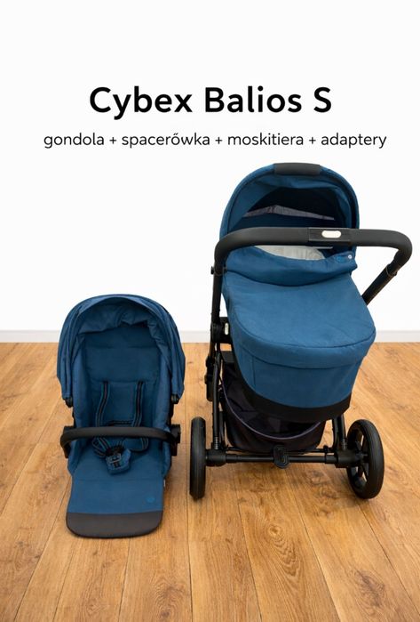 Cybex Balios S 2w1 +moskitiera + adaptery - gotowy do użytku