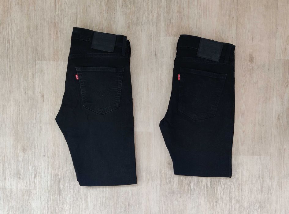 Чоловічі  чорні стрейчеві джинси левіс 30-32 р пояс 40-41 см Levis 519