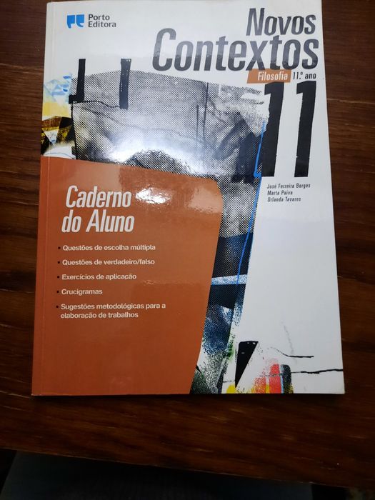 Livro "Novos Contextos" caderno do aluno, 11o e manual 10o