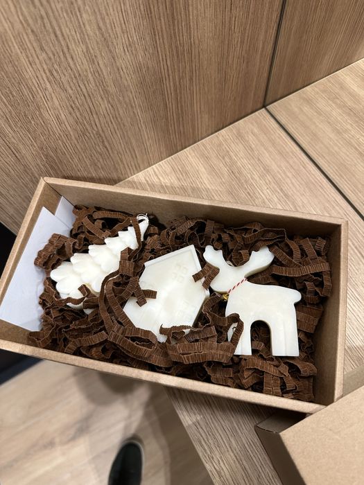 Набір аромасвічок "Чари Різдва" з натурального оливкового воску