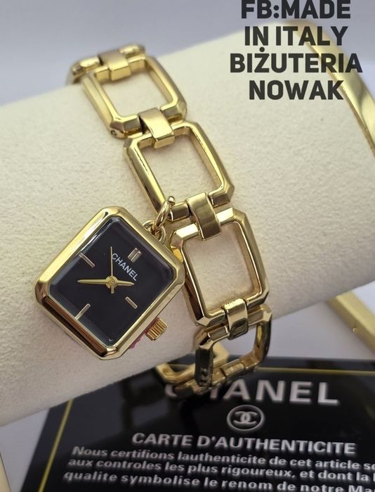 Zegarek damski cc chanel czarny cyferblat