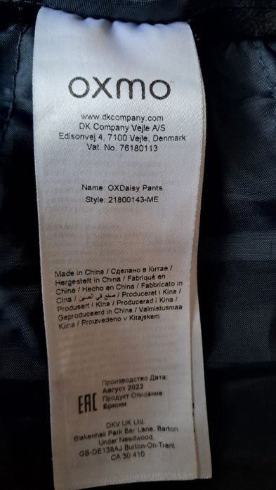 Spodnie damskie chinosy rozm. 38 firmy Oxmo