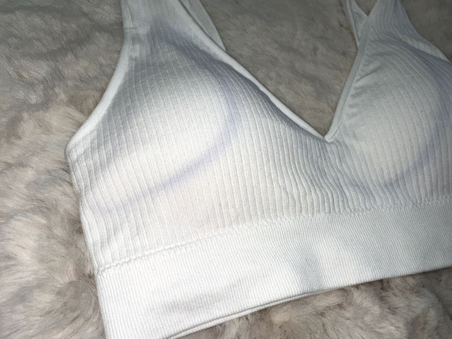 Primark biustonosz sportowy nowy biały S
