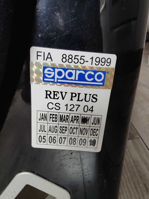 Fotel Kubełkowy Sparco Rev Plus, Homologacja FIA