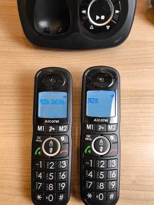 Alcatel XL595 B Voice Duo, telefon bezprzewodowy z 2 słuchawkami
