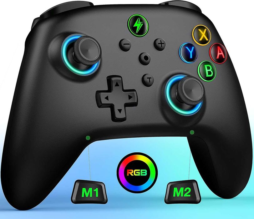 Kontroler ALEEMTRY Switch z joystickiem RGB, programowalnymi i synchronizowalnymi klawiszami