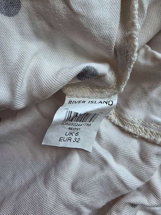 Spódnica midi River Island w grochy 100% wiskoza 32 XS
