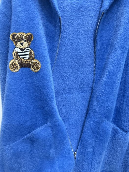 Włochata Bluza Kardigan Kurtka z kapturem Misiu