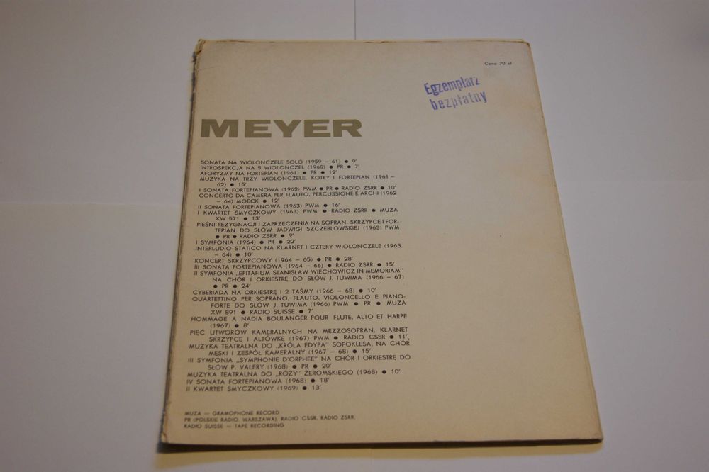 Krzysztof Meyer – Liryki na sopran i zespół kameralny
