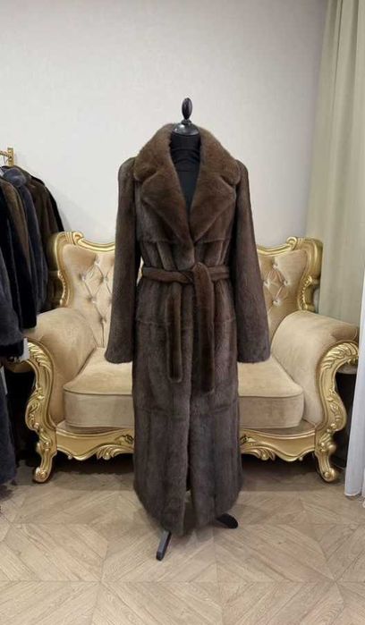 Шуба норковая новая 130см орех 42-44-46