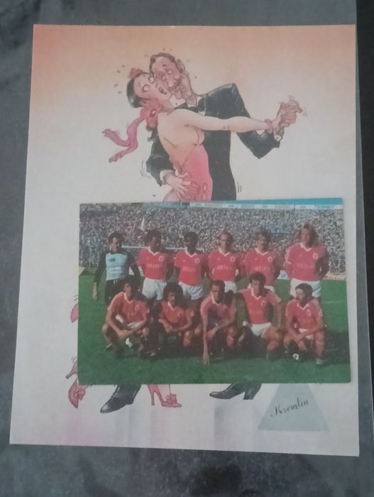 Publicidade vintage ( Discoteca Kremlin) e postal do Benfica