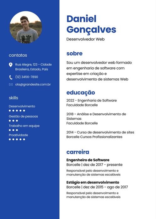 Faco curriculo estilo europeu