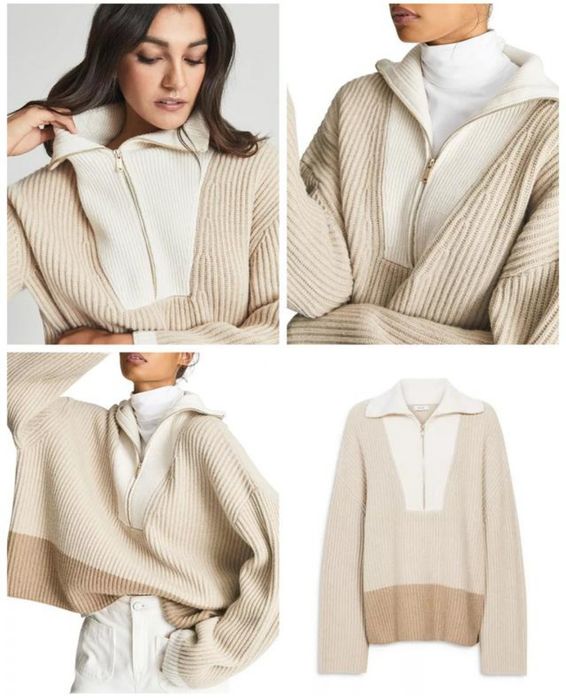 Рейсс
джемпер jackie з в'язаним ребристим візерунком і напівзастібкою