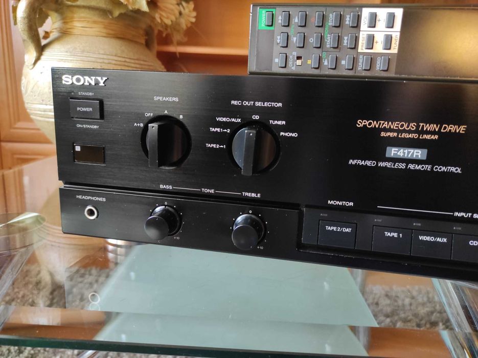 Wzmacniacz SONY TA-F417R oraz pilot i instrukcja