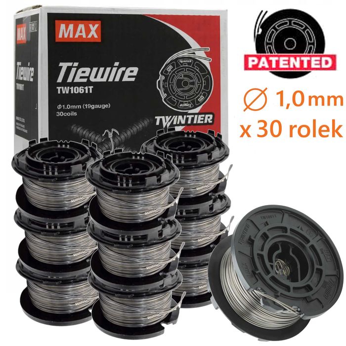 Drut wiązałkowy MAX podwójny 1,0mm do wiązarek RB443T RB441T 30 rolek