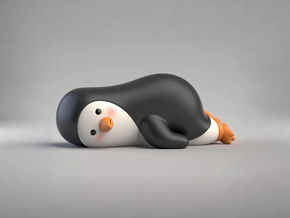 Lying Penguin Ornament
