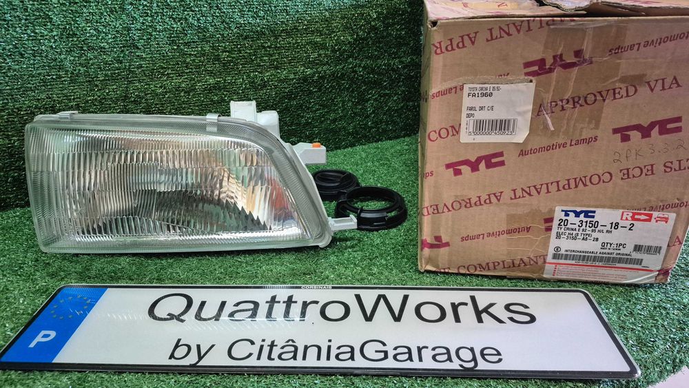 Otica Farol Direito Toyota Carina E T19 1992 a 1995 Ref. 20-A3150-18-2 NOVO TYC