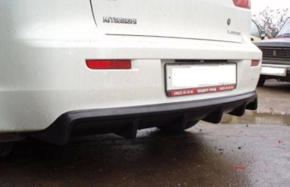 Накладки на бампера,пороги  Mitsubishi Lancer 10. Митсубиси Ланцер Х