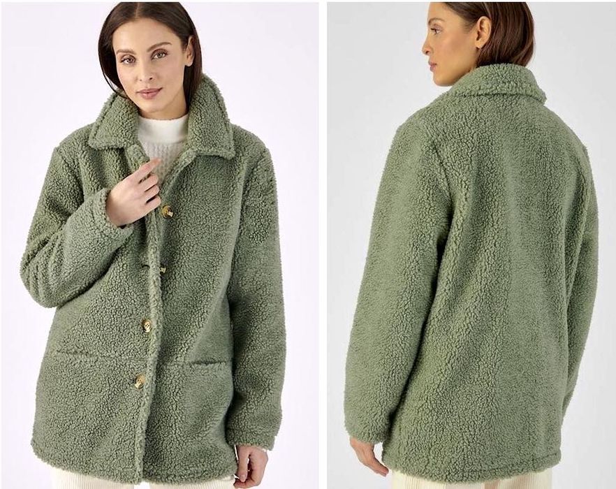 КУРТКА демісезон ТЕДДІ  фліс барашек ОЛИВКОВИЙ колір