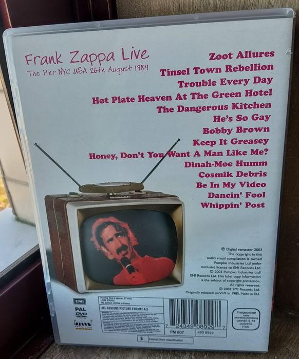 2 DVDs Frank Zappa – Originais e em Excelente Estado