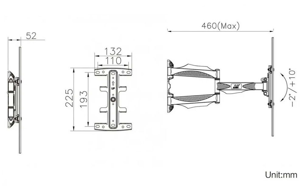 24"-75" Кронштейн для телевізора V-star P5 Кріплення для телевізора