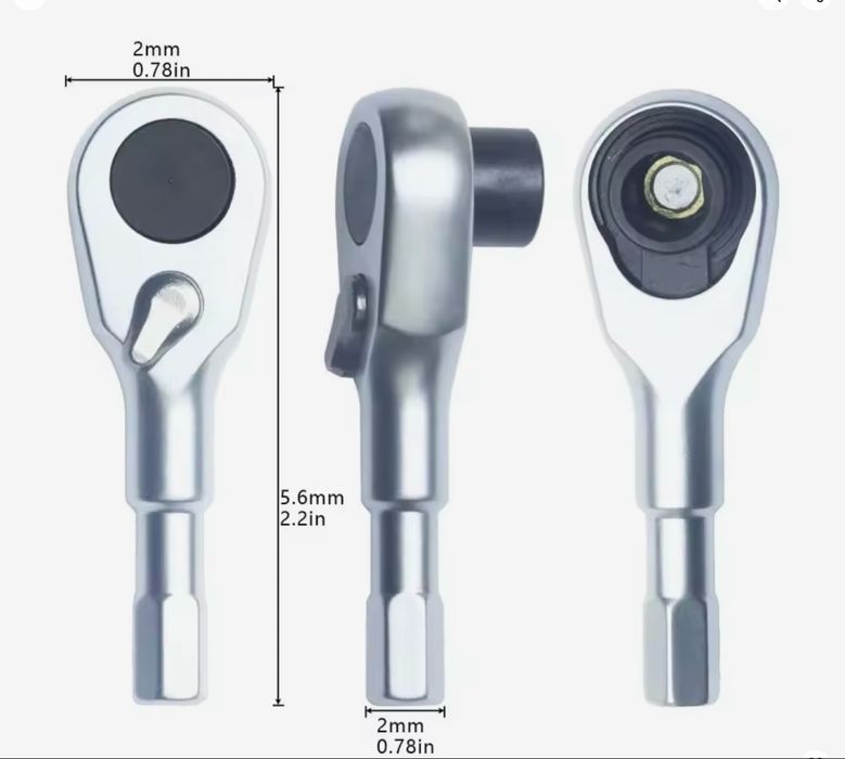 Унікальна ексклюзивна зручна мікро трещотка 1/4 для обмеженихПросторів