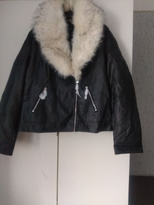 Nowa z metką czarna ocieplana ramoneska XXL