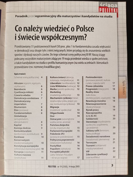 Ściąga z Polityki