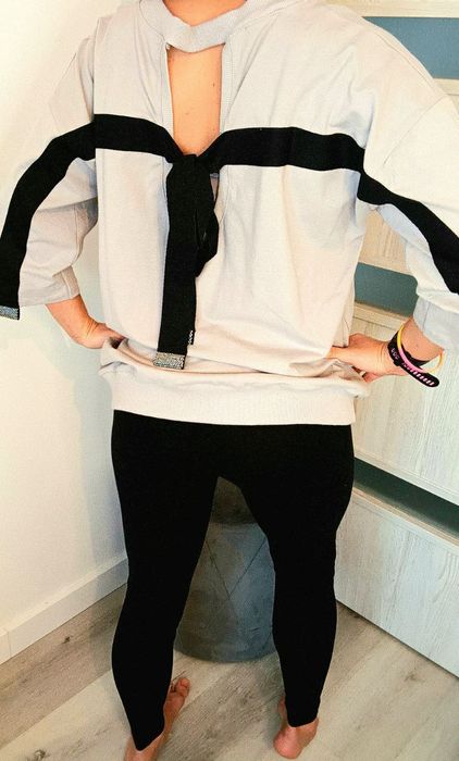 Nowa bawełniana bluzka z kokardą M/L